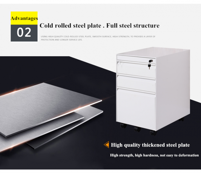 Ящик для хранения карточк 3 ящиков высококачественного металла дизайна офиса нового мобильный может бумаги размера хранения различные