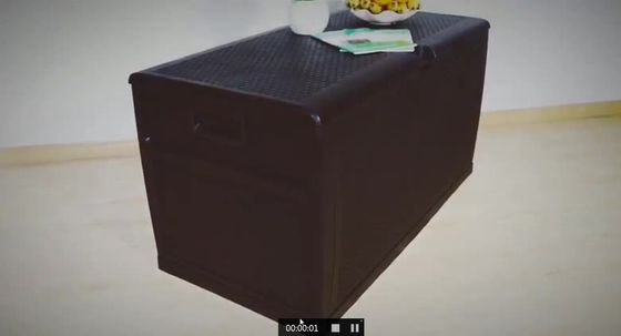 Ящик для хранения 80L Брауна складной клети большой пластиковый на открытом воздухе
