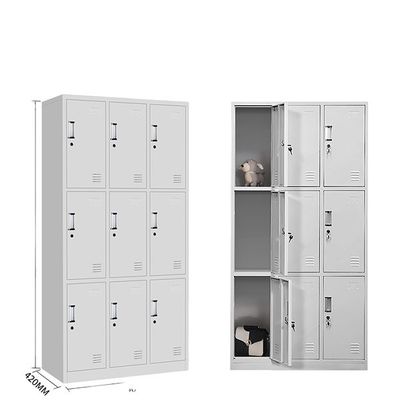 Шкаф хранения ISO9001 шкафчика металла порошка 9 дверей покрывая