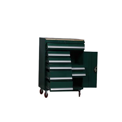 Зеленая ISO14001 мобильная резцовая коробка с ящиками, шкаф хранения инструмента металла